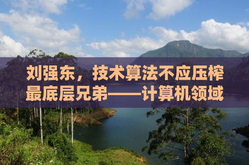 刘强东，技术算法不应压榨最底层兄弟——计算机领域的思考